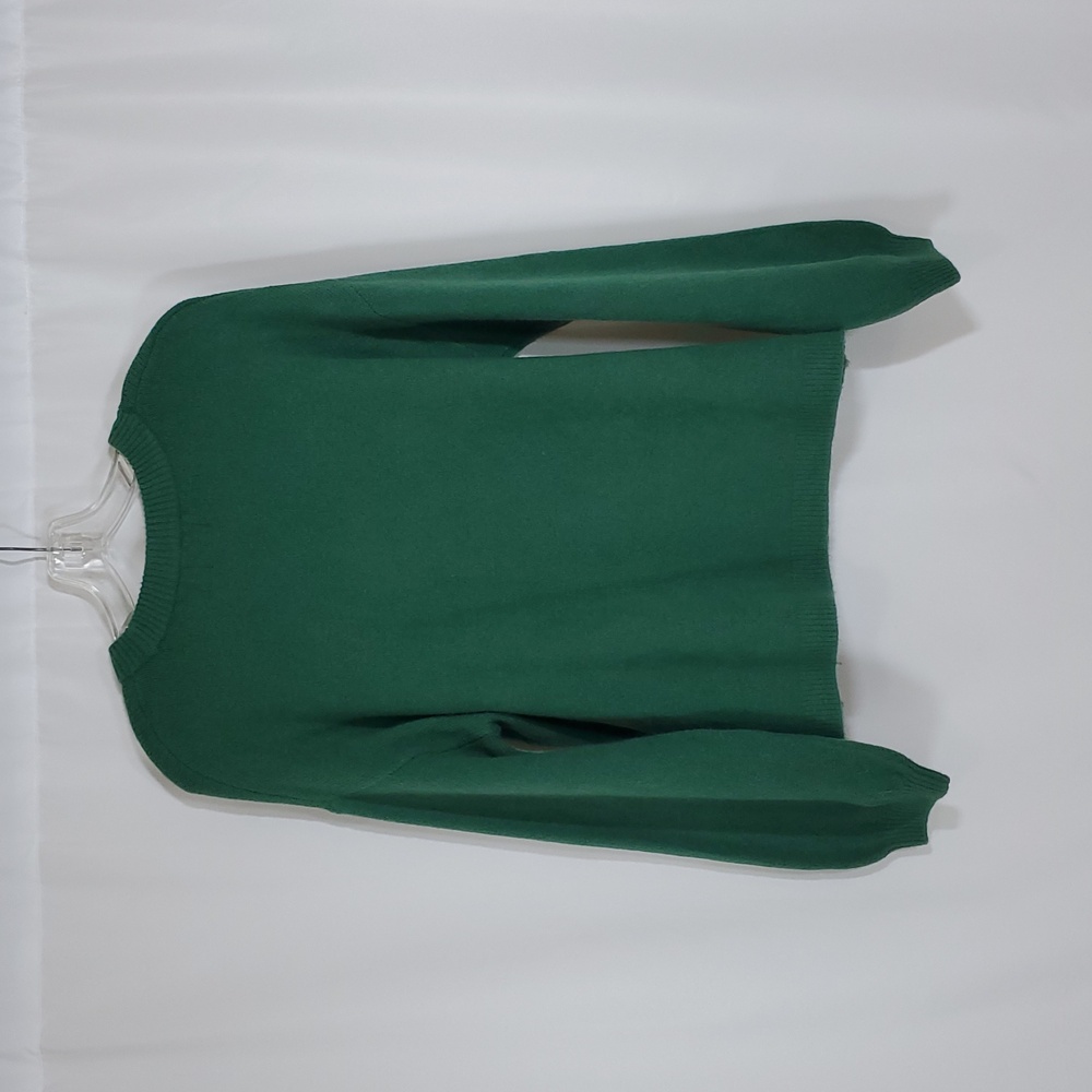 Wondershop Woman's Long Sleeve Dalmatian Sweater ~ Green - Picture 9 of 11